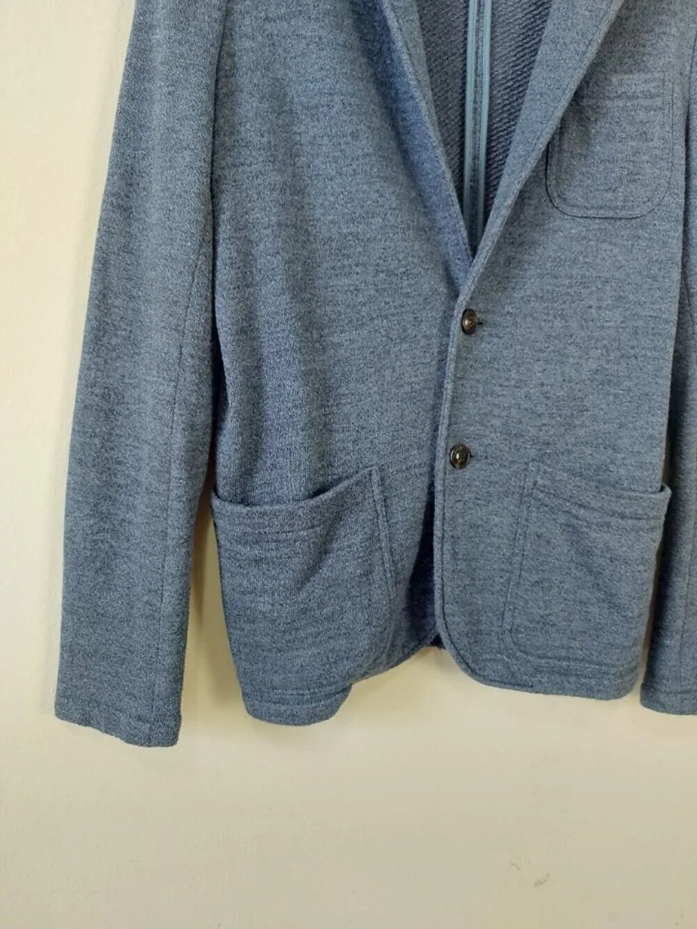 Faherty Men Reserve Inlet Blazer Medium Preppy Blue Pockets Two Button Jacket